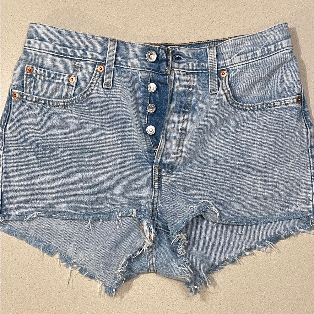 Levi's Light Blue Jean Shorts